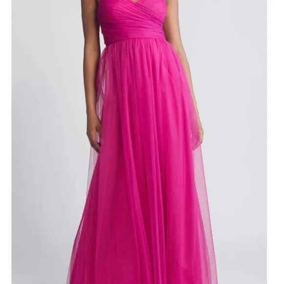 Chelsea28 NWT Elegant Pink Tulle Evening‎ Gown XXS - Image 2