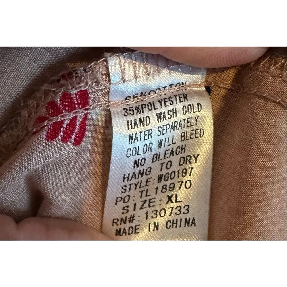 Umgee Womens XL boho pink tunic with dramatic flare sleeves - Image 9