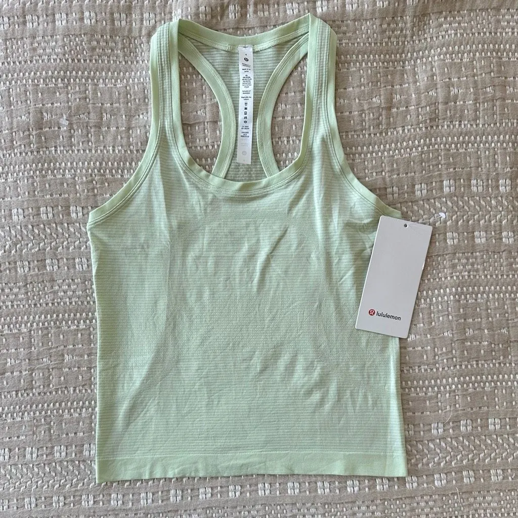 Lululemon NWT Swiftly Tech Racerback Race Length Tank 2.0 in Kohlrabi Green Size - Image 3