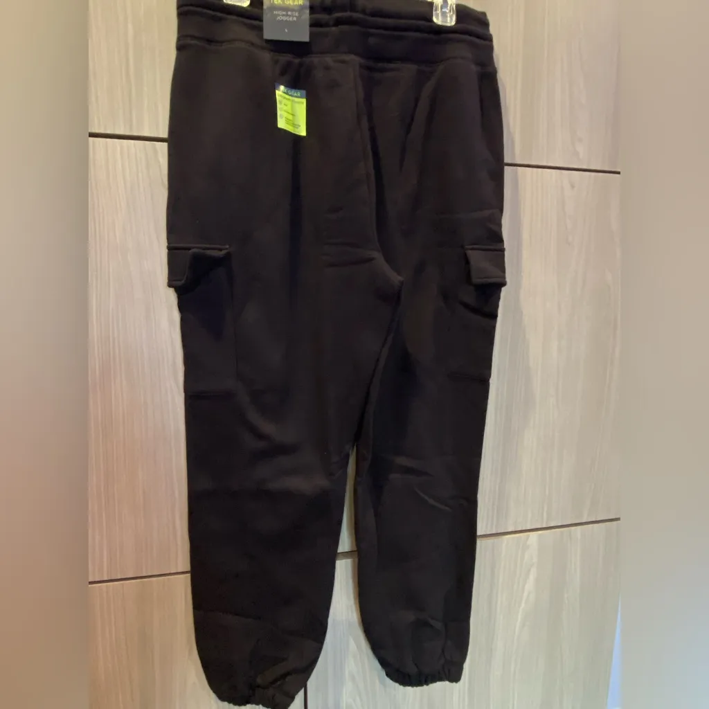 Tek Gear Jogger Cargo Black New Large Casual Activewear - Image 5
