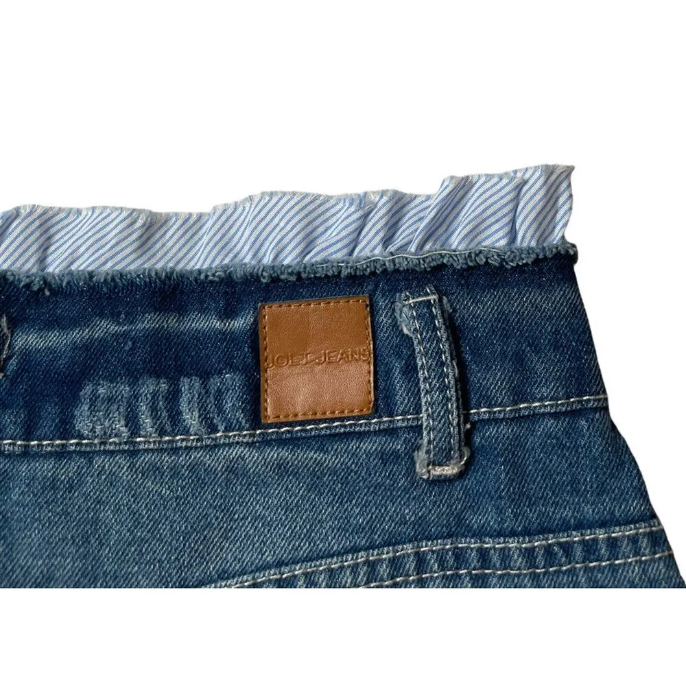 Juniors JOLT Distressed Ruffled Frayed Hem Layered Look Denim Jean Skirt Size 5 - Image 6