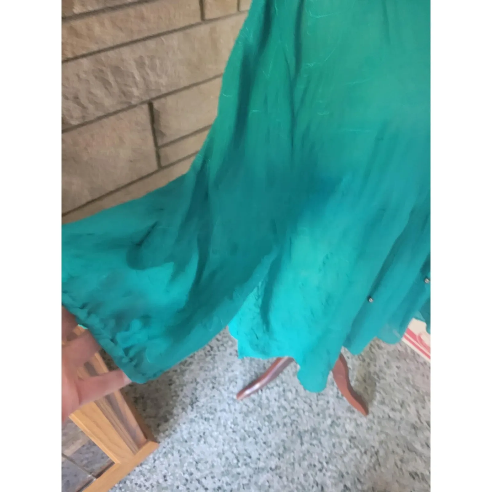 Maggie Barnes  4X Tunic Top Teal Embroidered‎ V Neck Plus Size Blouse - Image 3