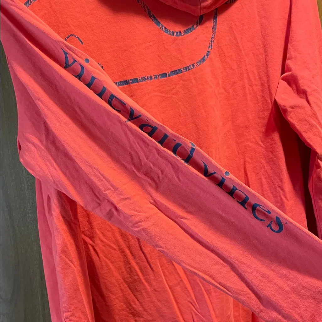 Vineyard Vines Coral Long Sleeve Hoodie - Image 6