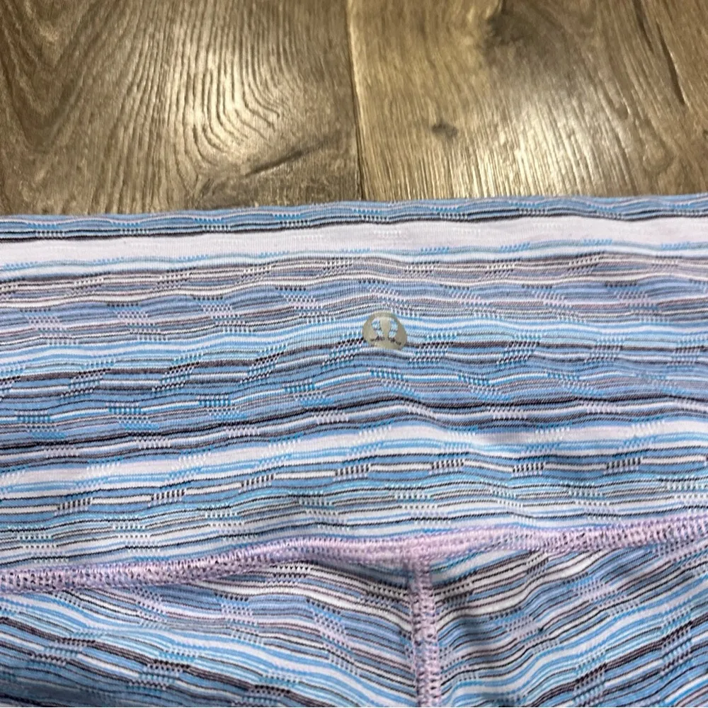 Lululemon High Times Pant 25" Sz 4 Wave Twist Lilac Caspian Blue Leggings Stripe - Image 12