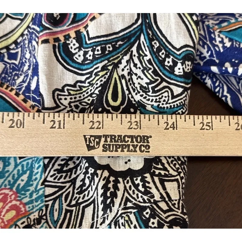 Chicos Womens 3 US XL Colorful Paisley Open Front Cardigan Top Linen Boho Travel - Image 5