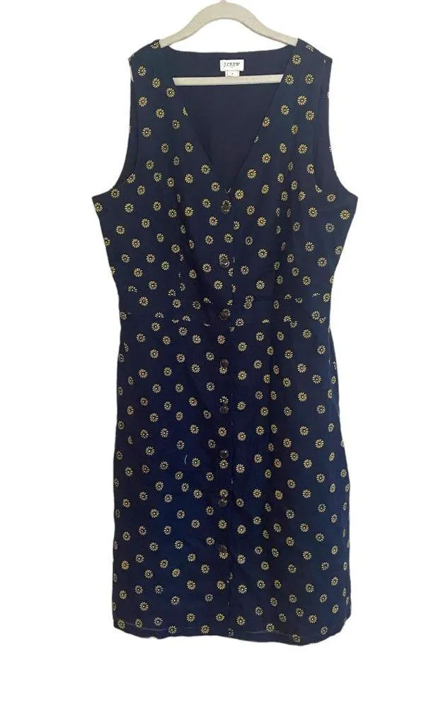 J. Crew Factory Navy Daisy Dress - Image 2