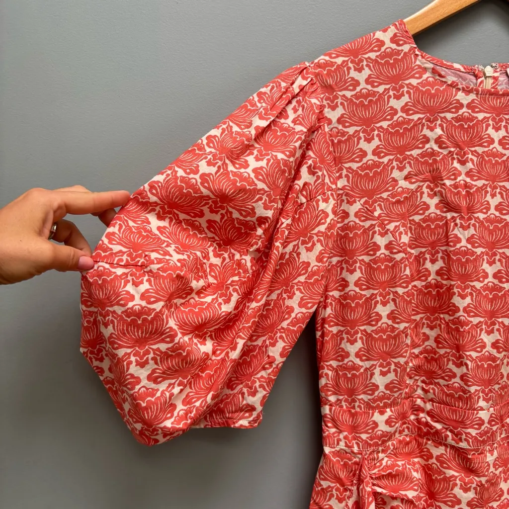 RHODE Pia Dress in Lotus Block Orange 4 - Image 6