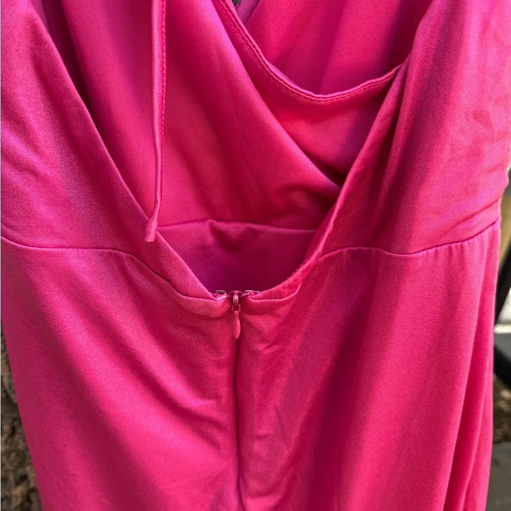 Lulus Hot Pink Dress backless dress halter Size M - Image 3