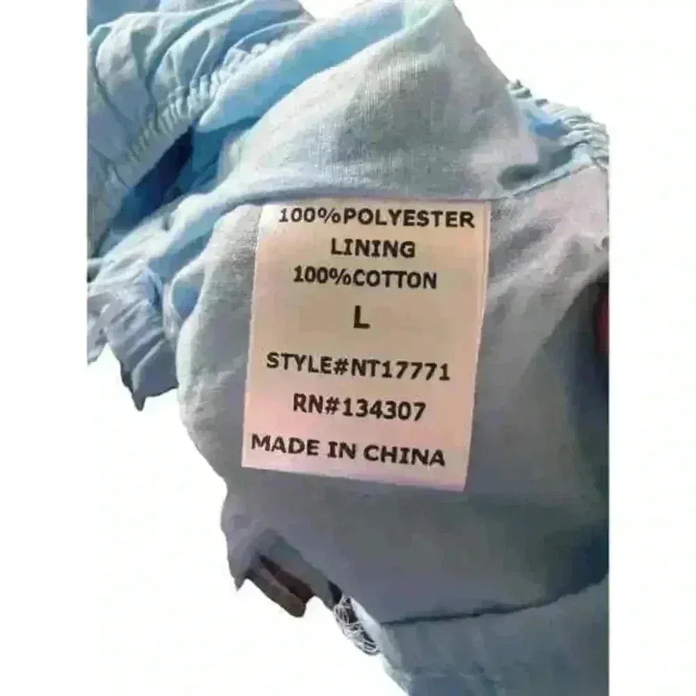 Lumiere Palm Leaf Blue Halter‎ crop top - Image 6