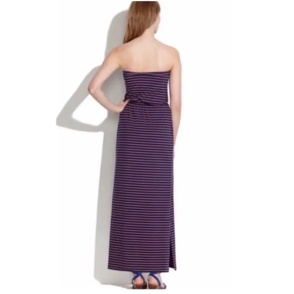 Madewell Stripe Weekend Strapless Maxi Dress Size Small - Image 3