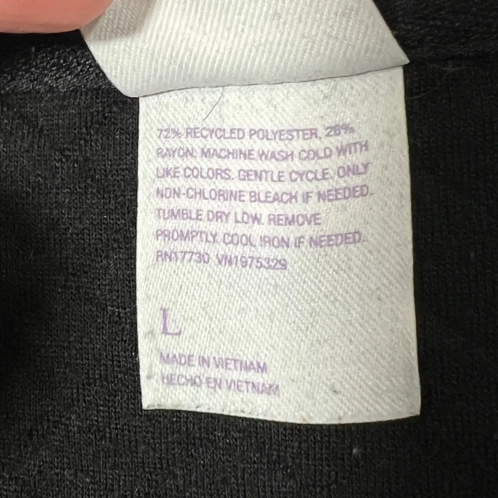 Stars Above Quilted Pullover Sweatshirt in Black Sz Large with Front Pocket - Image 4