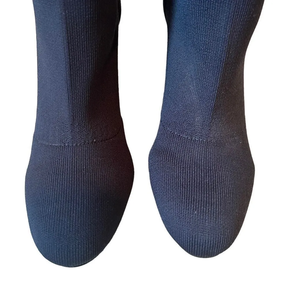 Charles By Charles David Simone Navy Blue Over-The-Knee Stretch Knit Boots - Image 7