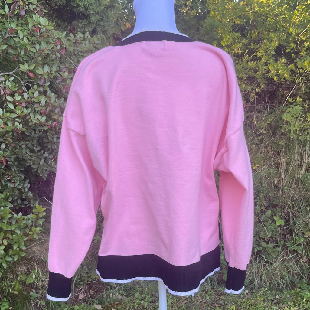 Juicy Couture Pink Pullover with Black Trim - Image 4