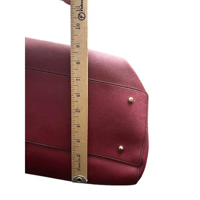 Wilsons Leather Burgandy Purse‎ Genuine Leather Roomy Sturdy Fall Elegant Luxe - Image 6