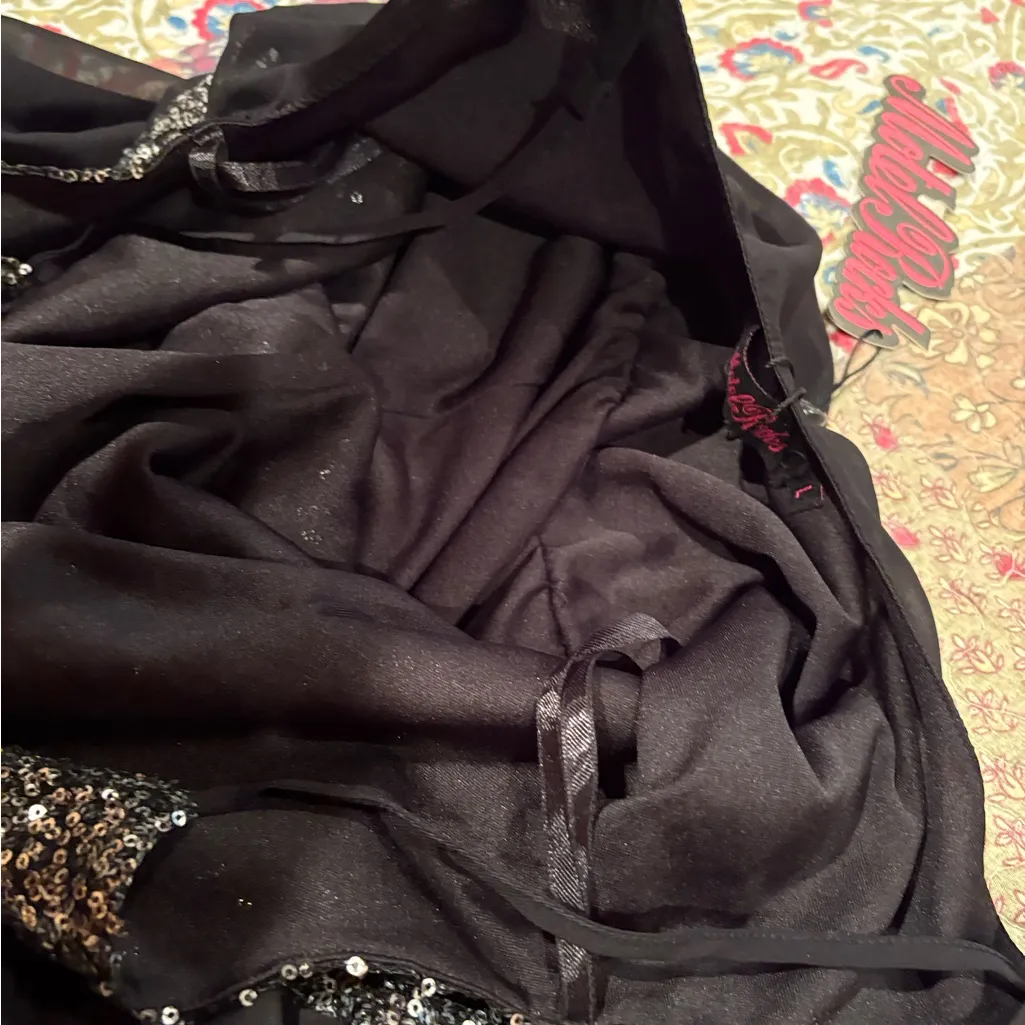 Motel Rocks Black romper with Silver Sequins - Image 14