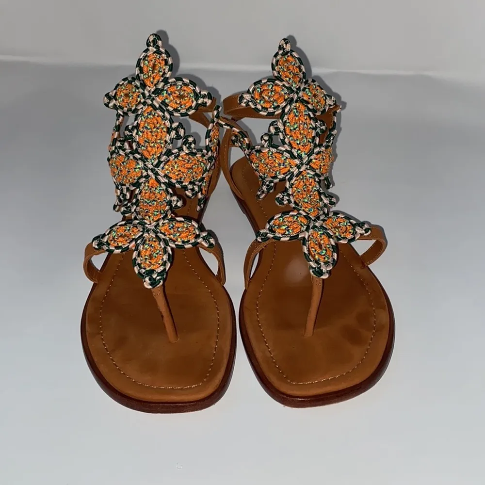 Tory Burch Palisade Gladiator Woven Sandals Pallisade Vacation Resort‎ Cruise 10 - Image 6
