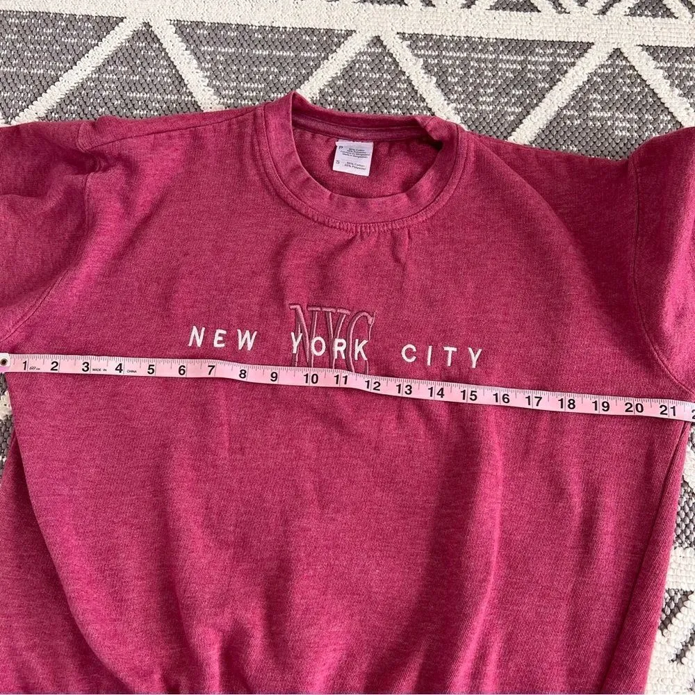 Vintage NYC‎ berry pink crewneck sweatshirt - Image 5