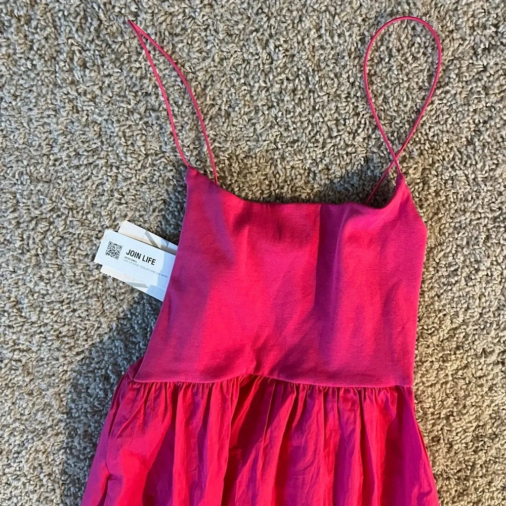Pink spaghetti strap combination midi dress never worn - Image 5