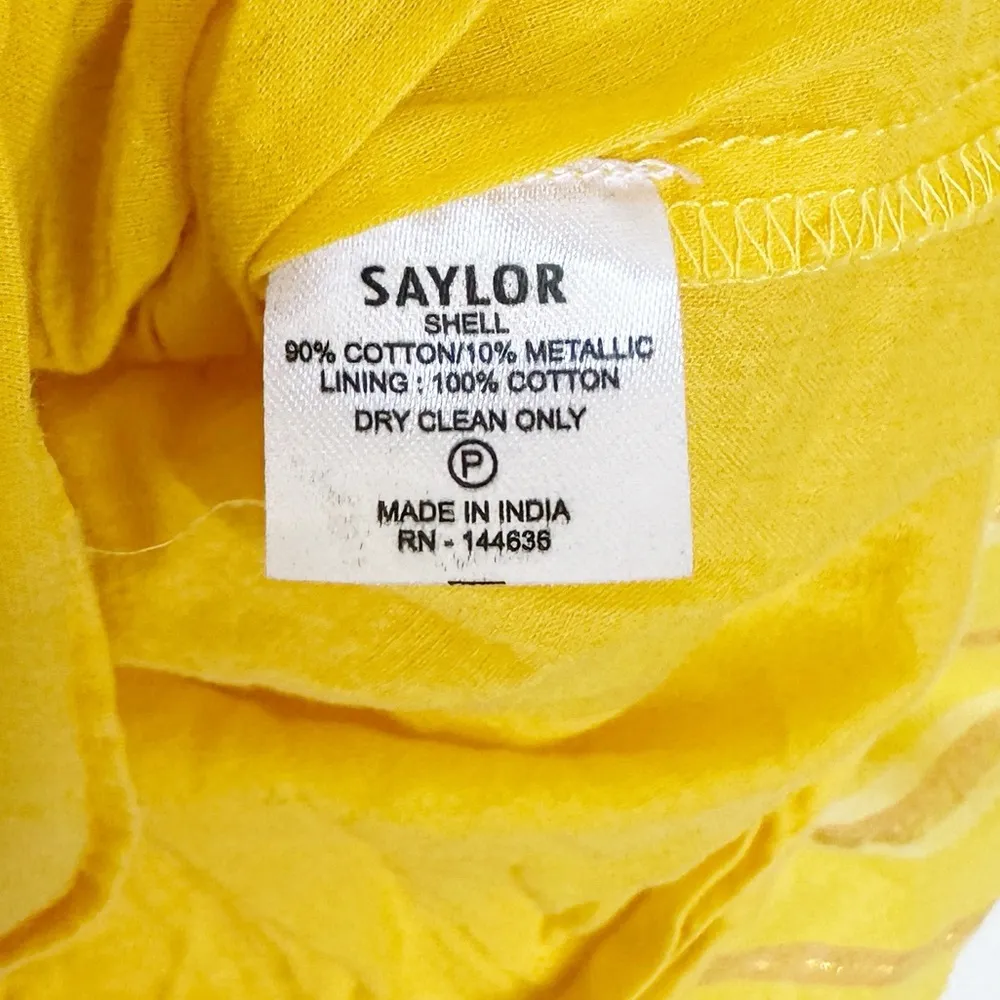 SAYLOR Metallic Stripe Smocked Waist Sundress Medium - Image 7