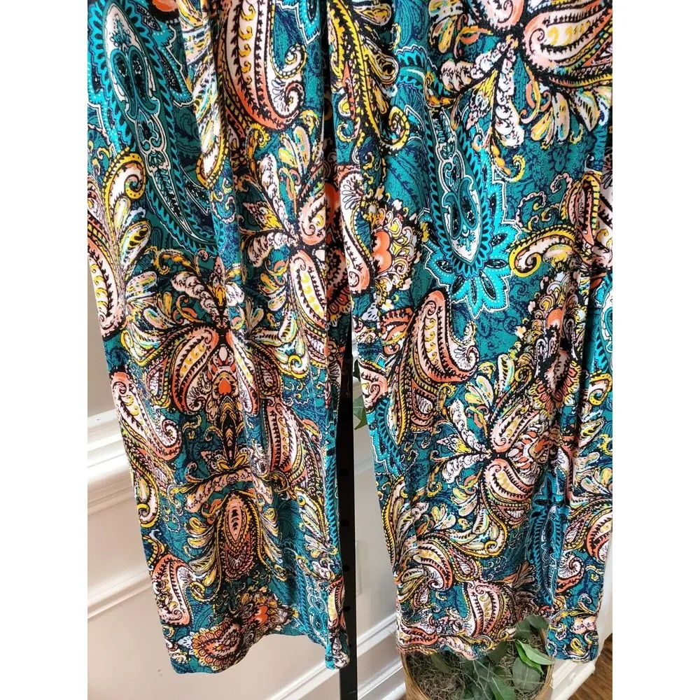 Est.1946 Women Multicolor Rayon Wide Leg Pull On Comfort Waist Trouser Size 16W - Image 4