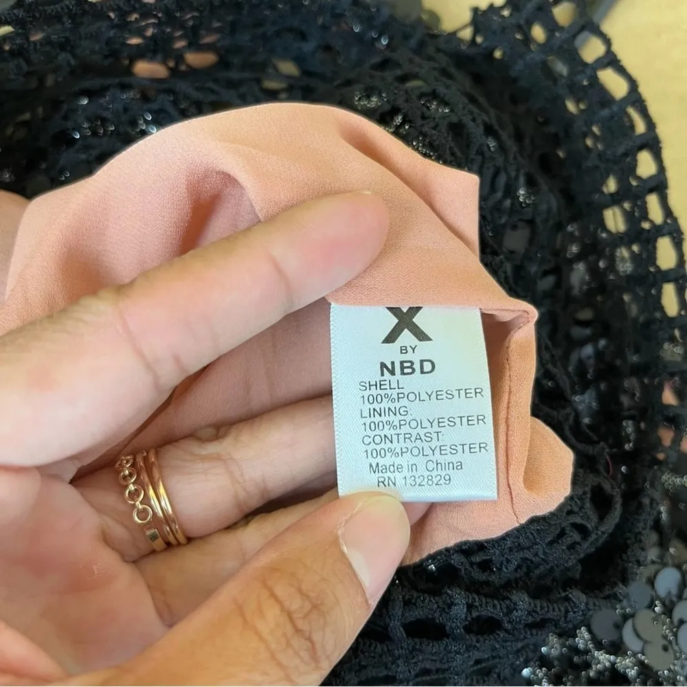 X by NBD Black Sequin Mini Dress - Image 8