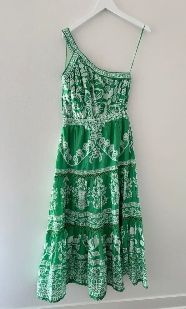 FARM RIO Green Sweet Garden Maxi Dress M - Image 11