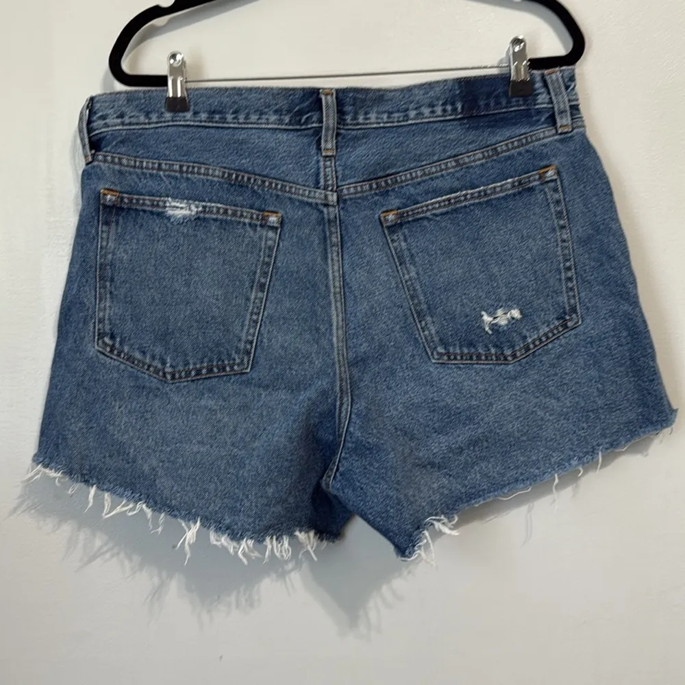 Abercrombie and Fitch The Boyfriend Short Mid Rise Curve Love Denim Shorts 33/16 - Image 5