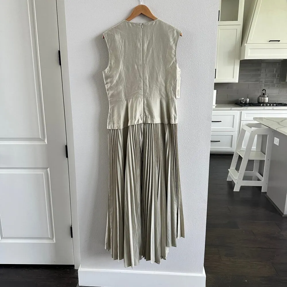 Anthropologie Acler Ellenbrook Maxi Dress Stone size US 12 New - Image 7