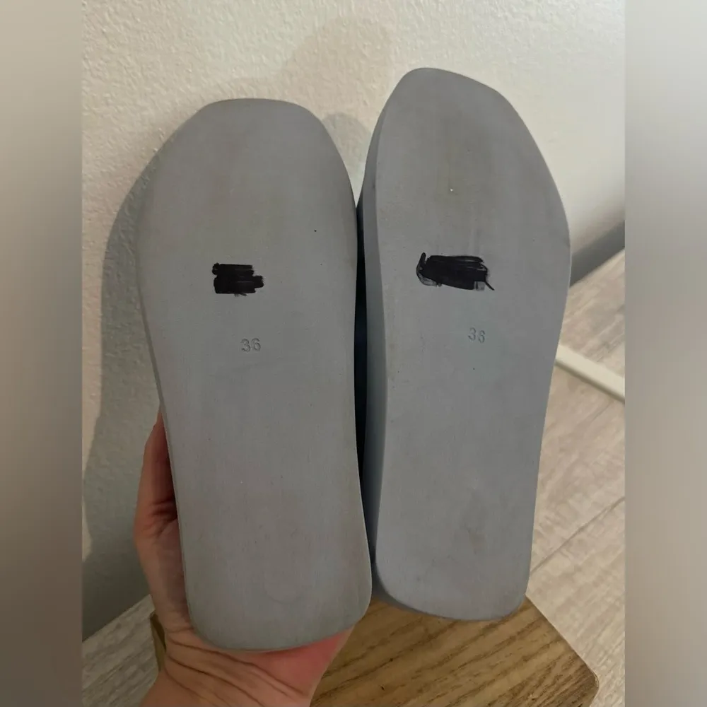 Bueno Janessa Slingback Sandals Anthropologie Soft Leather Blue Size 36 EU 5-5.5 - Image 7