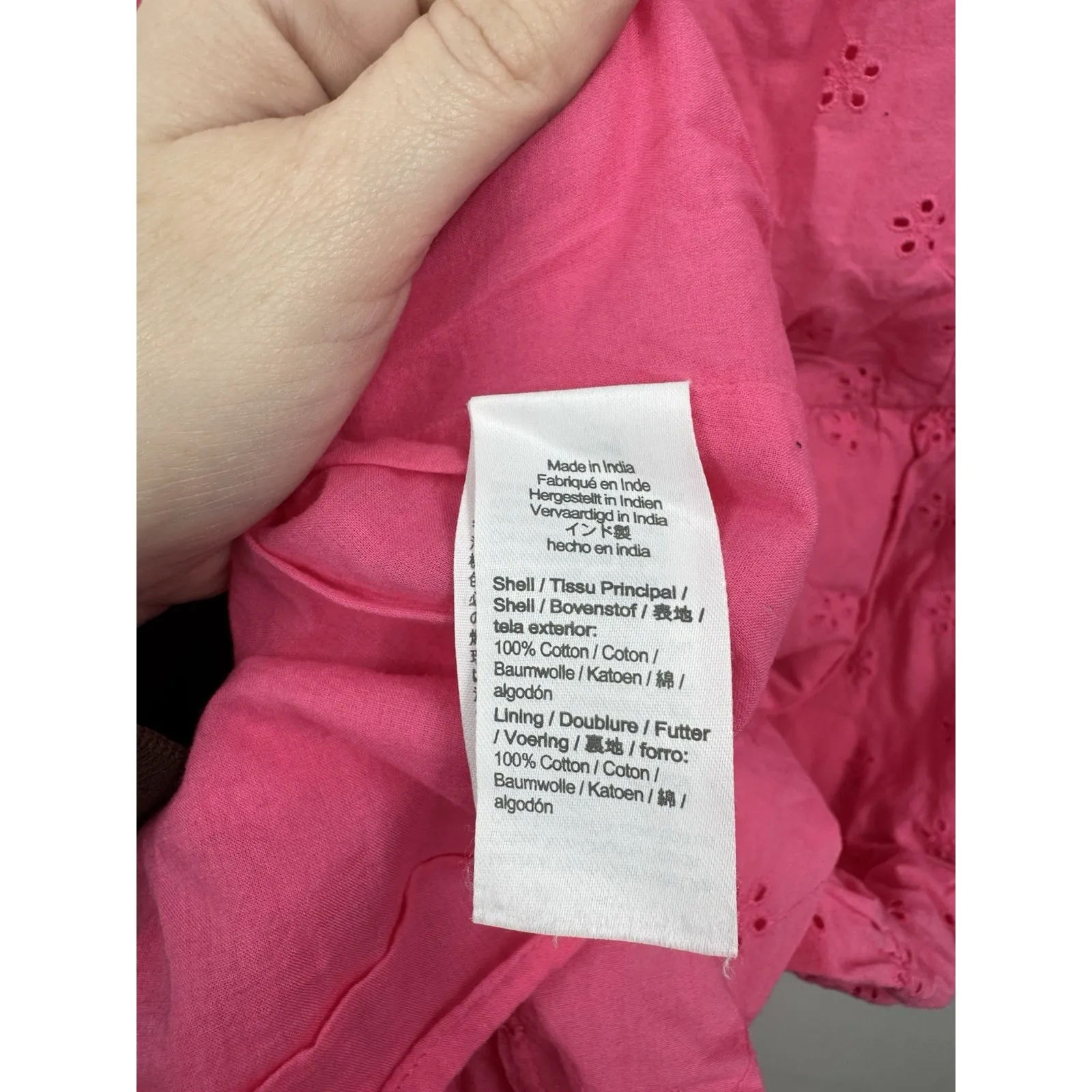 J. Crew Eyelet Midi Dress Women 4 Pink Preppy Peasant Coquette Whimsical Cottage - Image 6