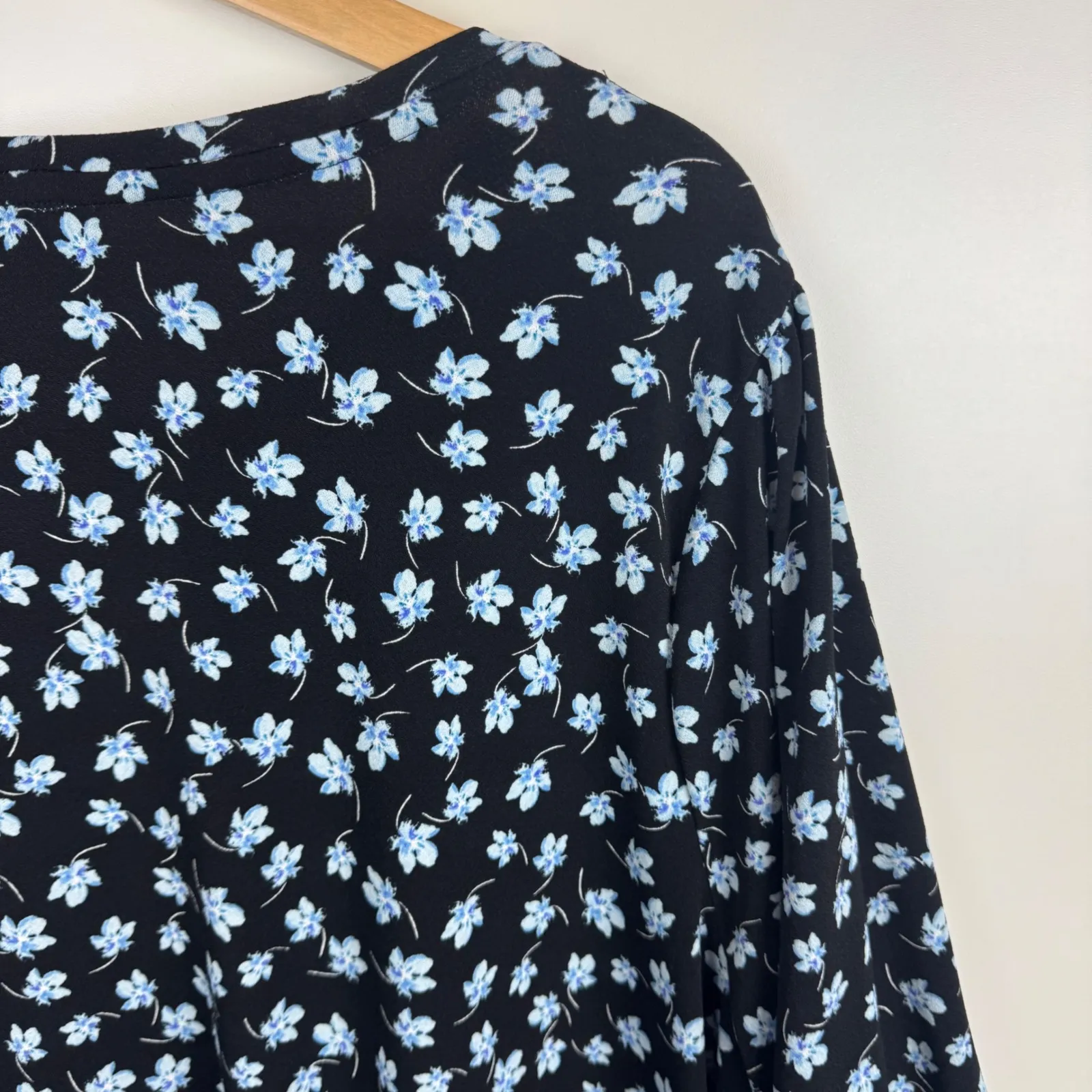 CeCe Womens Floral Mini Dress Sz 3X Ruffle Sleeve Tiered Hem Flowy Bloomcore - Image 4