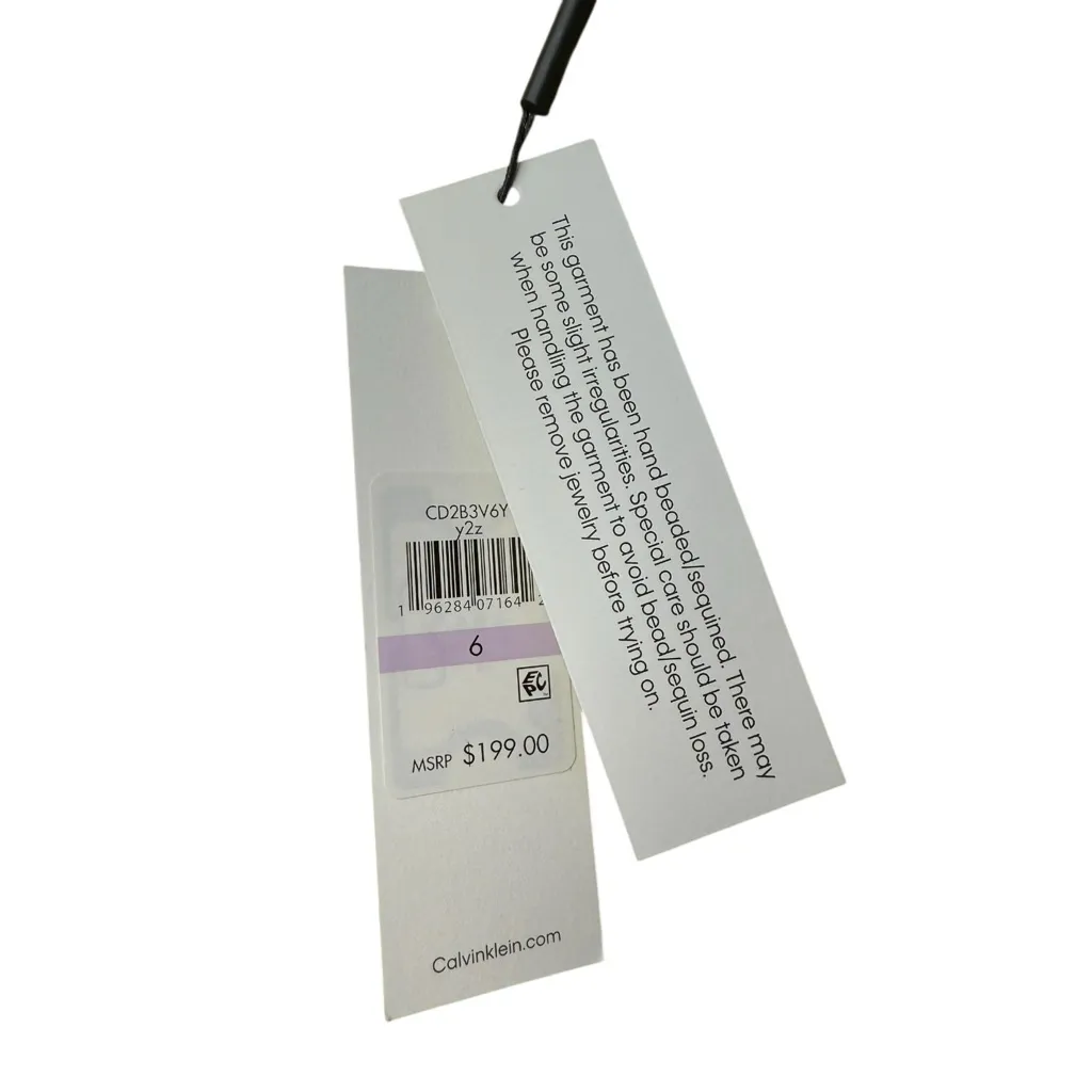 Calvin Klein NWT Yellow Sequin Cocktail Dress - Image 7