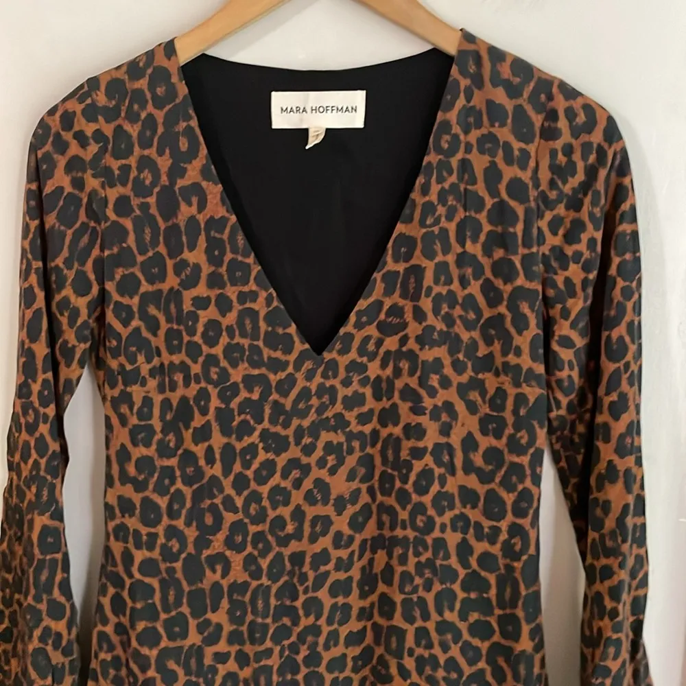 Mara Hoffman Naliyah Leopard Print Midi Dress - Image 4