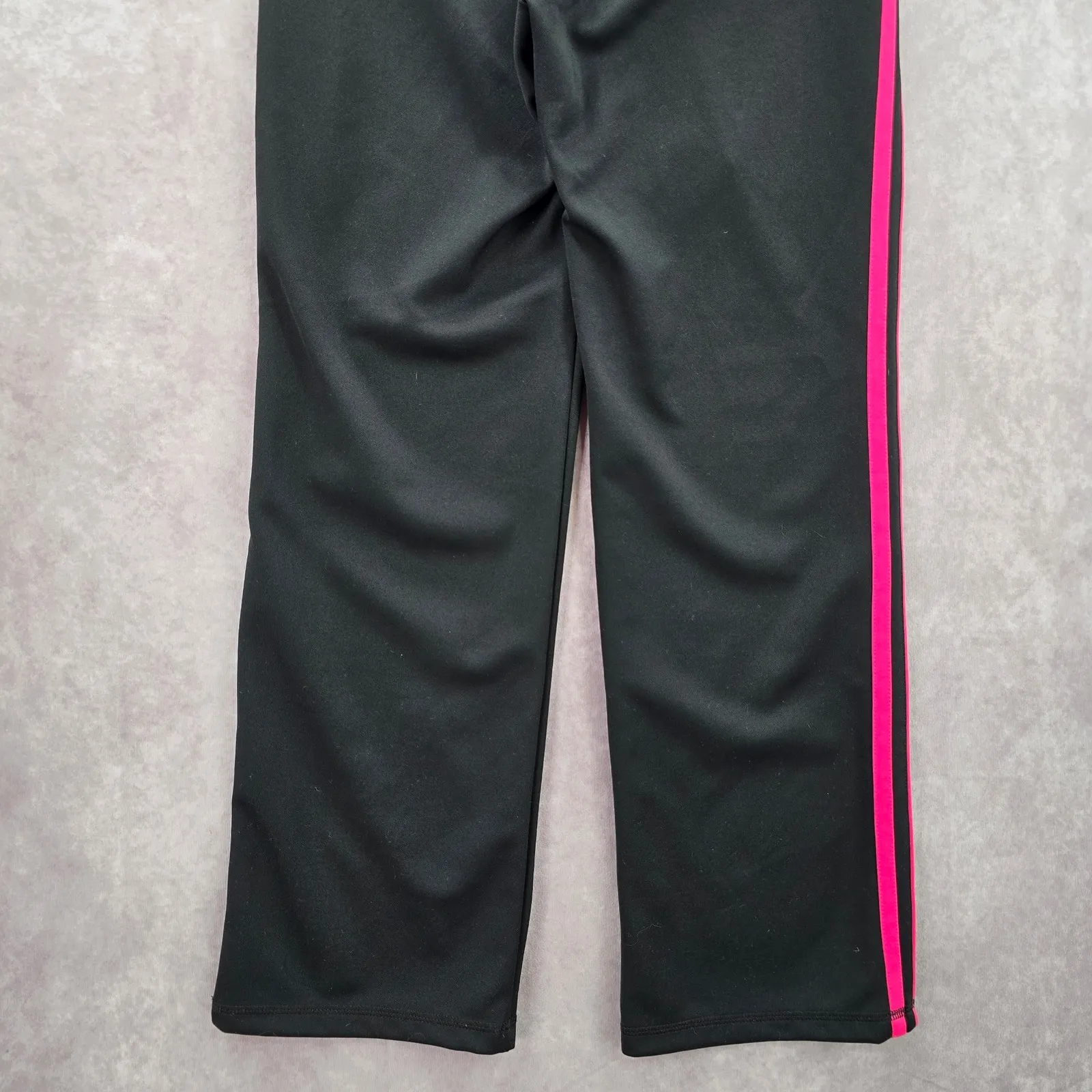 Kim Rogers Petite Black Pink Stripe Trouser Jogger Active Pants Bottoms PS Small - Image 6