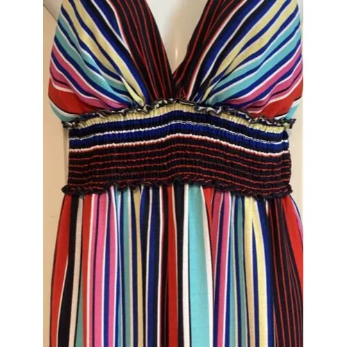 Timimg women’s 70s Style striped Multicolored romper jumpsuit EUC - Image 5