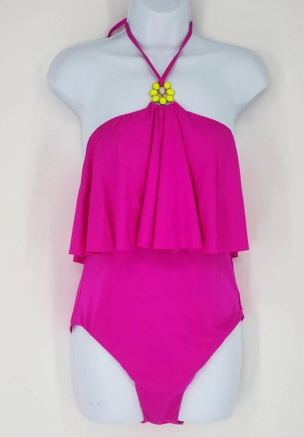 Trina Turk Orchid Pink Ruffle Halter One-Piece Swimsuit Women’s Size 8 - Image 9
