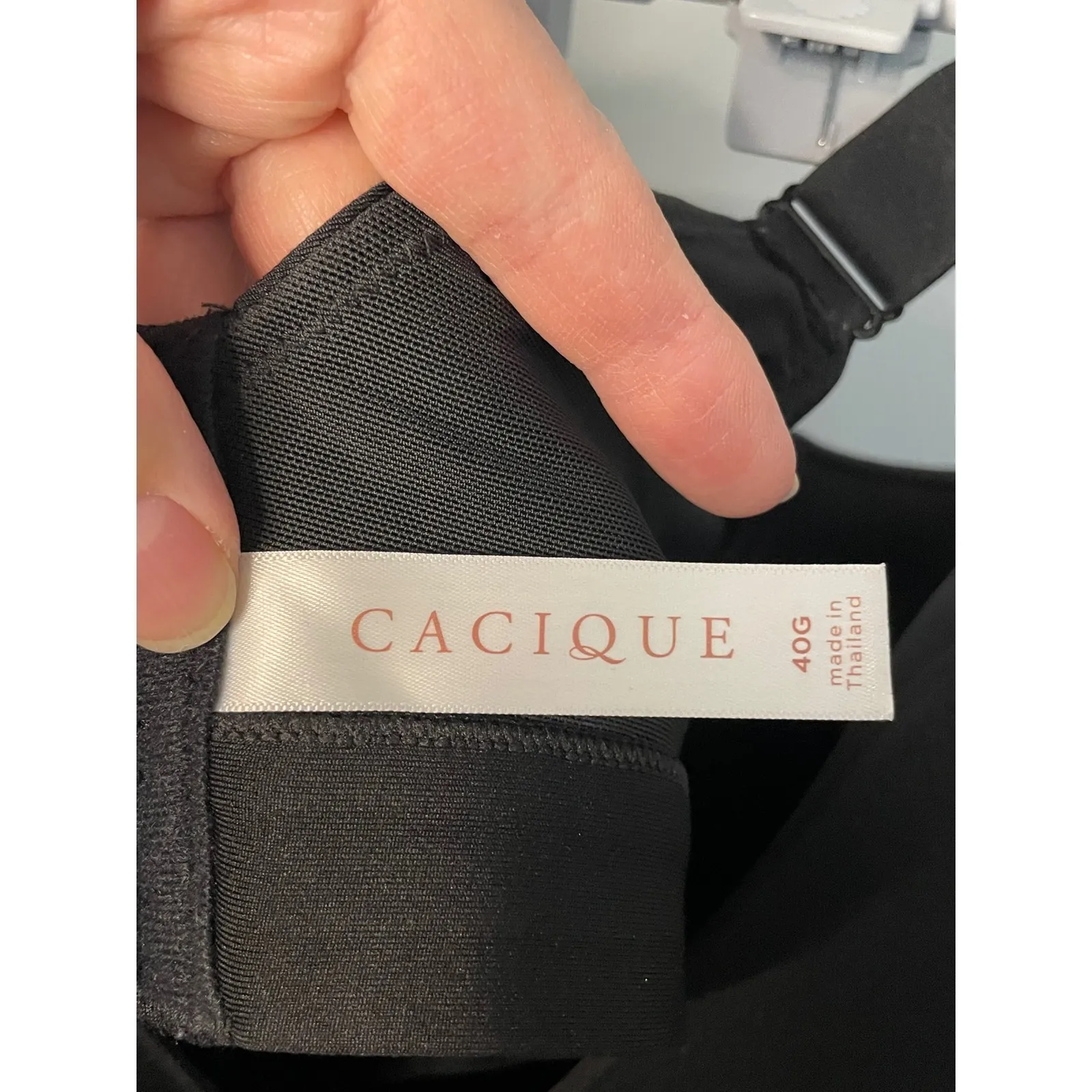 Cacique Intimates Black Lightly Lined No Wire Bra 40G Comfort Everyday - Image 2