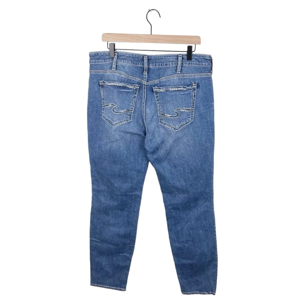 Silver Jeans Women's Boyfriend Mid Rise Slim Leg Denim Jeans Size W33 L29 - Image 2