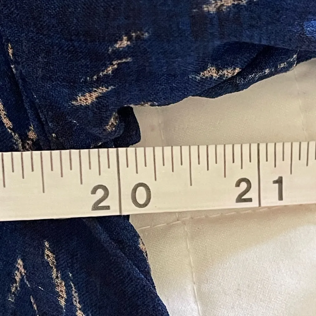 Lucky Brand Peasant Sheer Blouse color Blue in size Large - Image 6