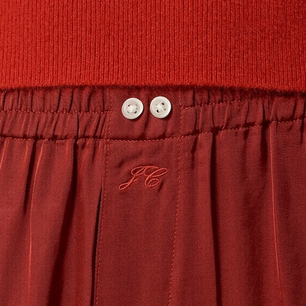 NWT J.Crew Red Soft shine pajama pant Sz XS Stained patch over or wear big shirt - Image 3