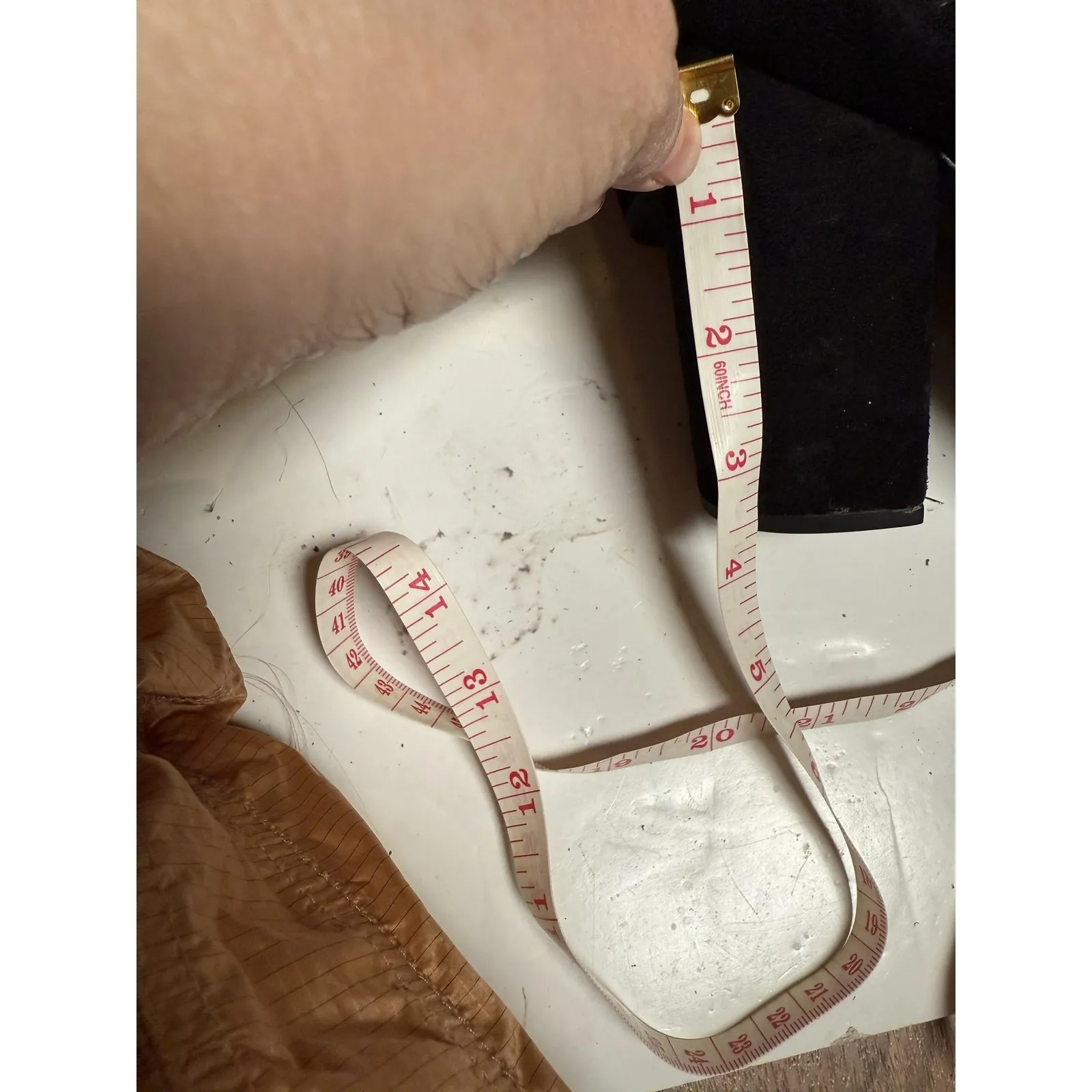 SOLSANA Boots Womens Size 38 Black Suede Block‎ Heel Knee High Shoes Modern Chic - Image 7