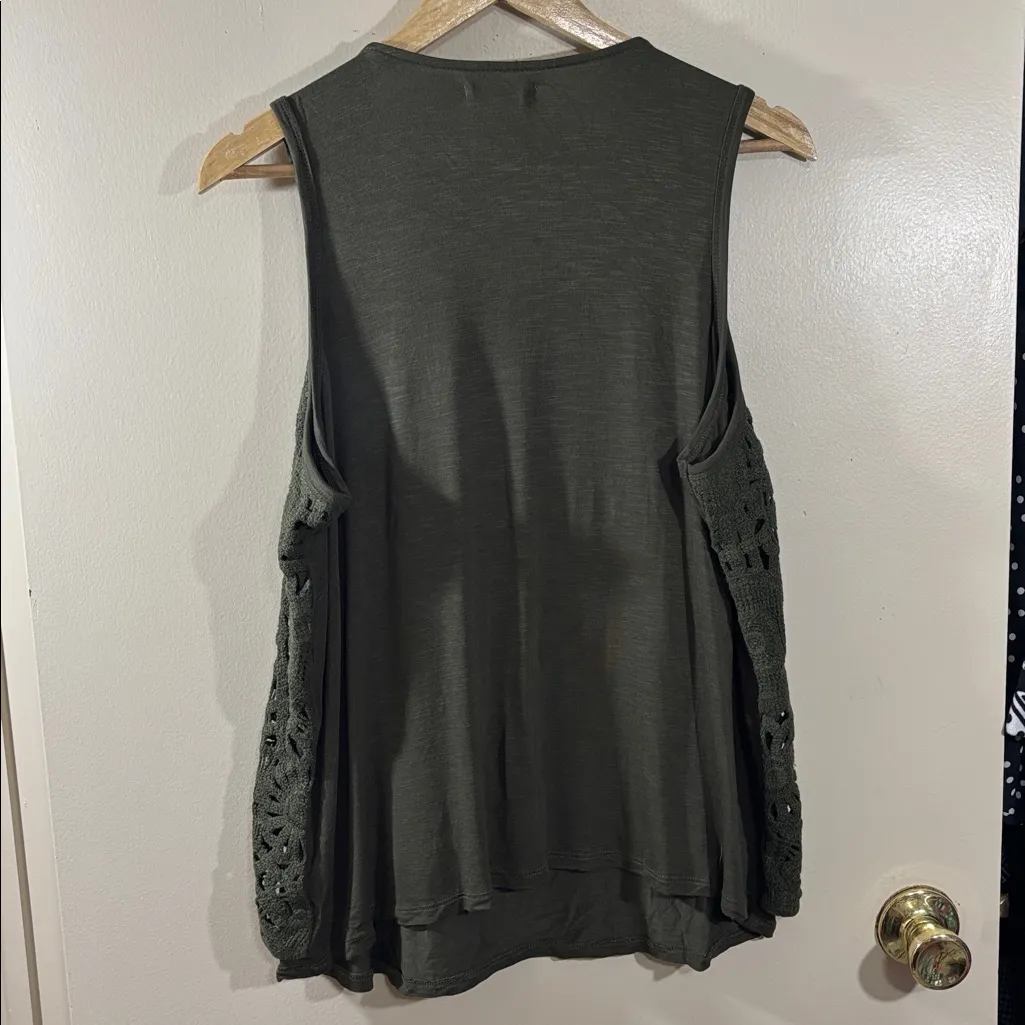 Maurices Forest Green Crochet Tank Top Size XXL - Image 5