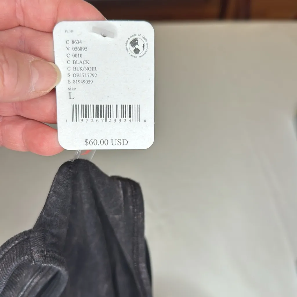 Free People Movement Hot Shot Mini Sport Dress, NWT, Size L Black Size L - Image 7