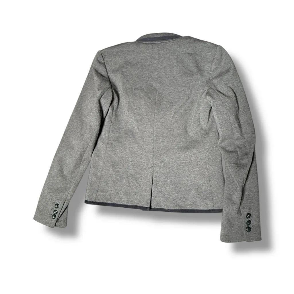 Gap Academy Blazer piped trim Women's‎ heather gray 4 - Image 3