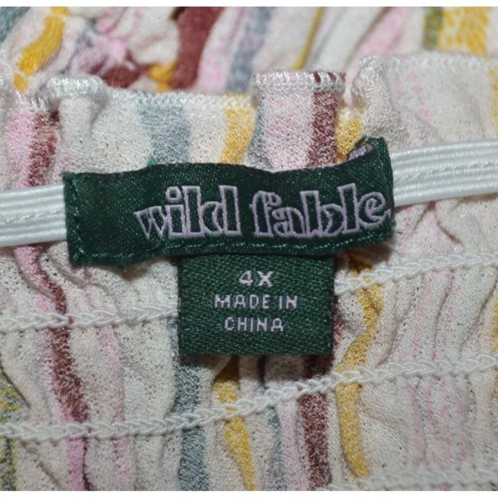 Wild Fable Striped Sleeveless Maxi Dress Plus Size 4X Tie Up Straps Sundress - Image 9