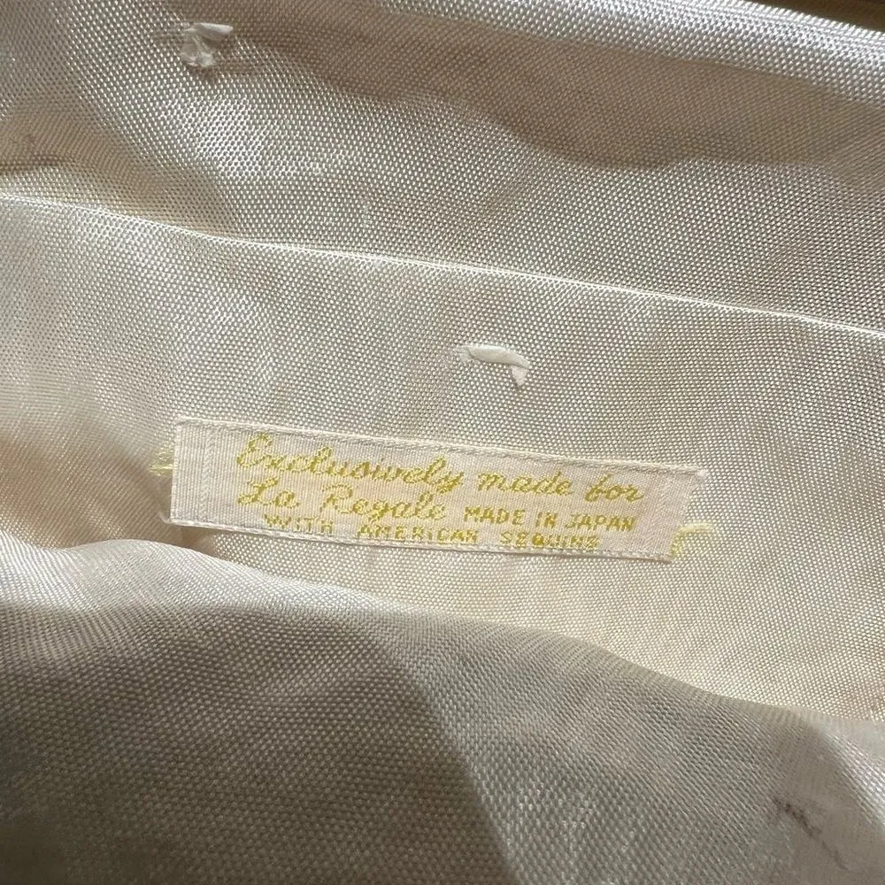 Vintage Beaded Evening Clutch‎ Bag - Pearlescent Sequins & Pearls, Made in Japan - Image 4