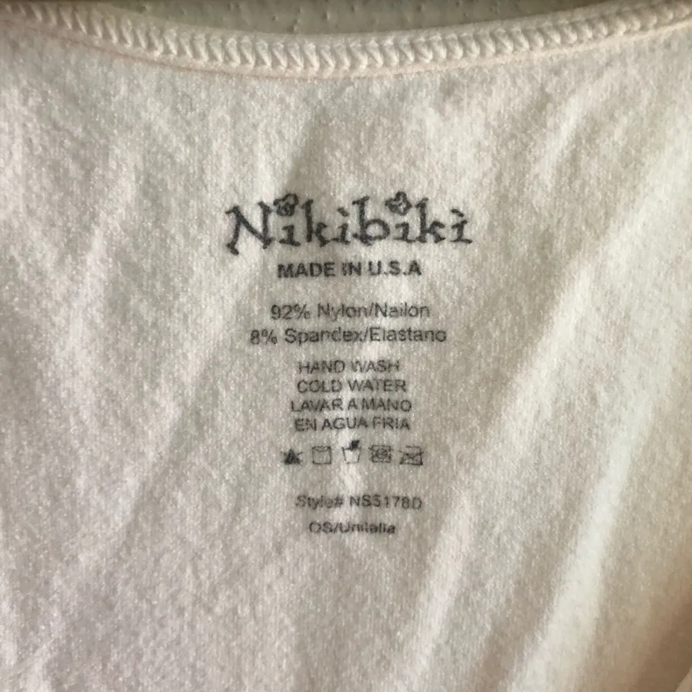 Nikibiki Plain Jersey Tank Top Signature Long Tank Top in White ONE SIZE EUC - Image 5