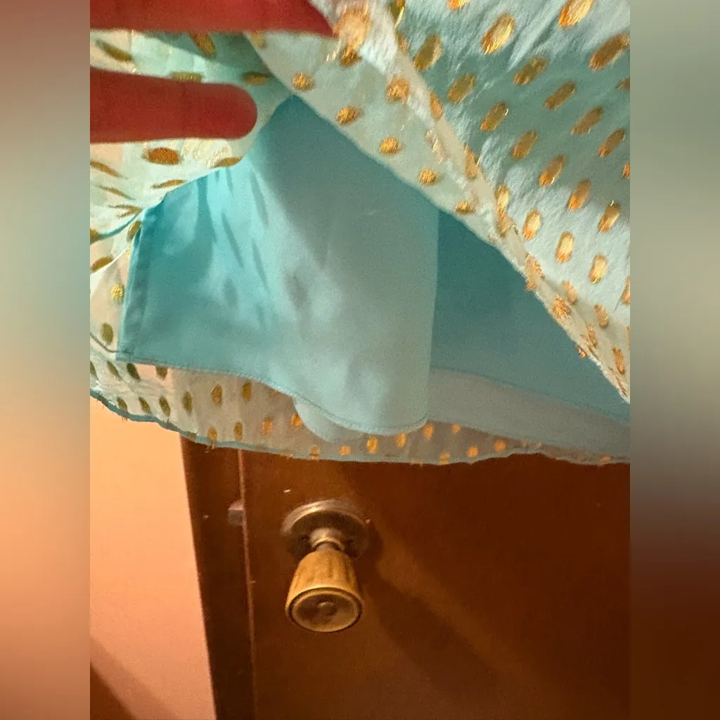 Lilly Pulitzer Colby Silk Tunic Dress in Seaside Aqua Crinkle Clip Silk Jacquard - Image 7