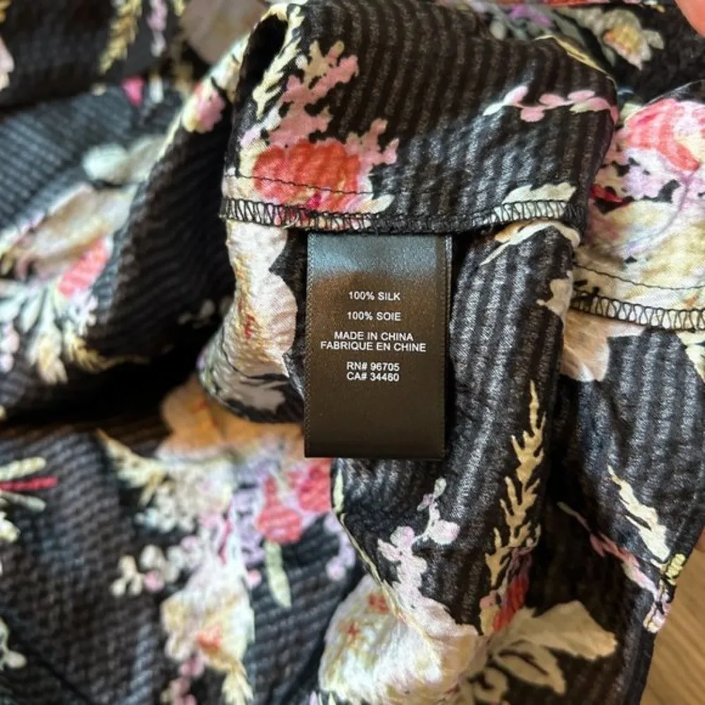 Rebecca Taylor 100% Silk Floral Belted A-Line Dress Size 8 NWOT - Image 8