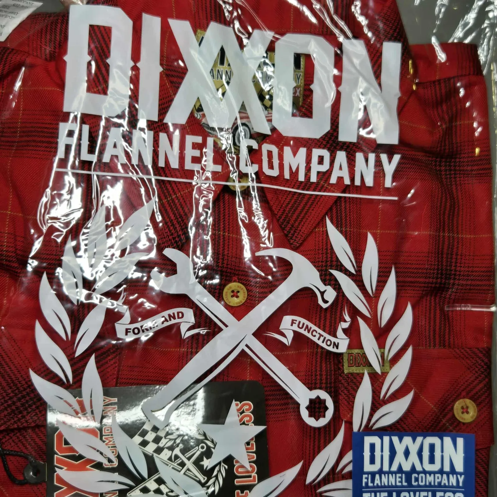 Dixxon Women's The Loveless Red Flannel Crop Top Long Sleeve Plaid Size 2X NWT - Image 5